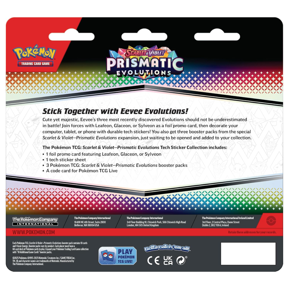 Prismatic Evolutions : Collection Tech Sticker