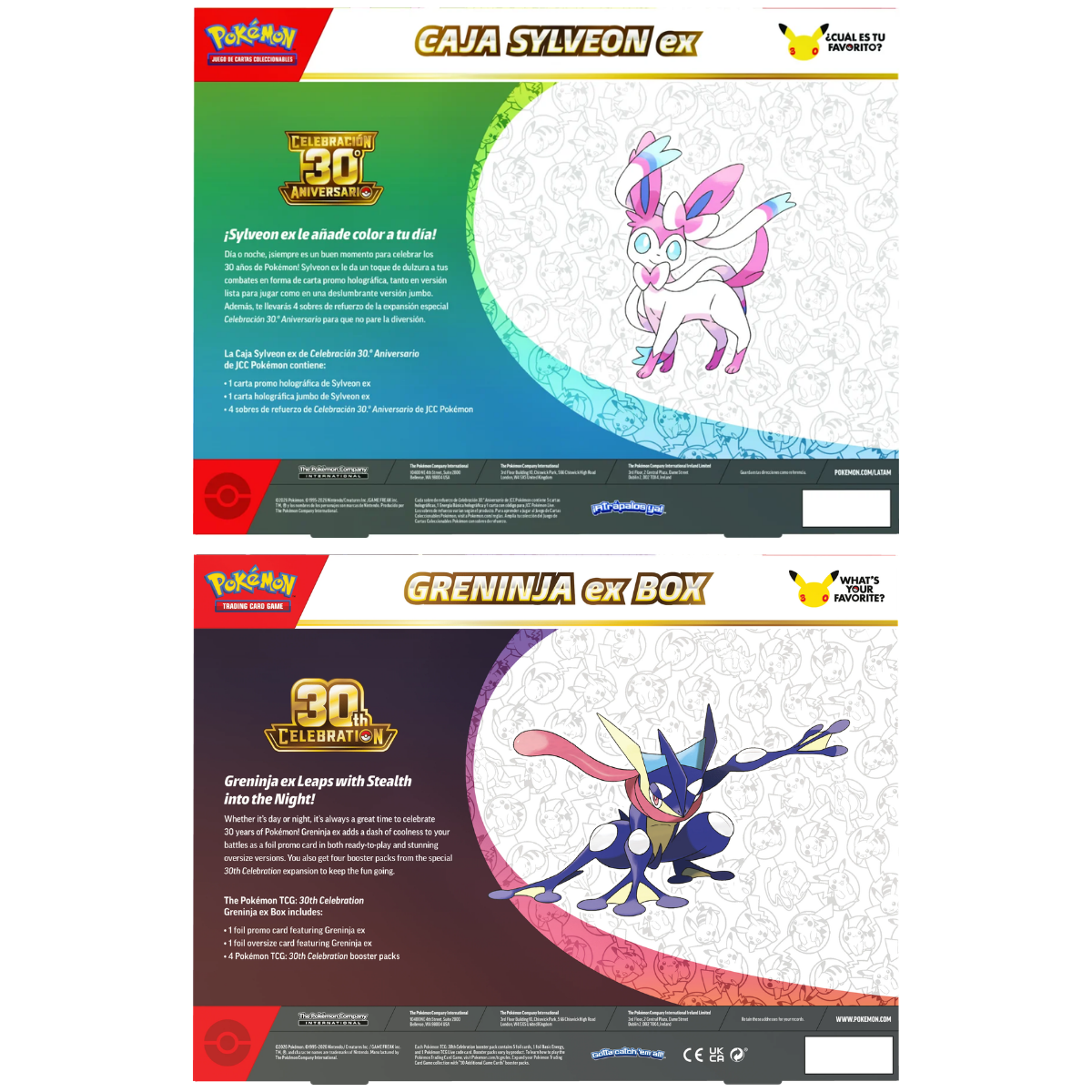 30th Celebration - Coffret Greninja ex / Sylveon ex